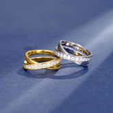 Office CZ Cross Simple 925 Sterling Silver Ring